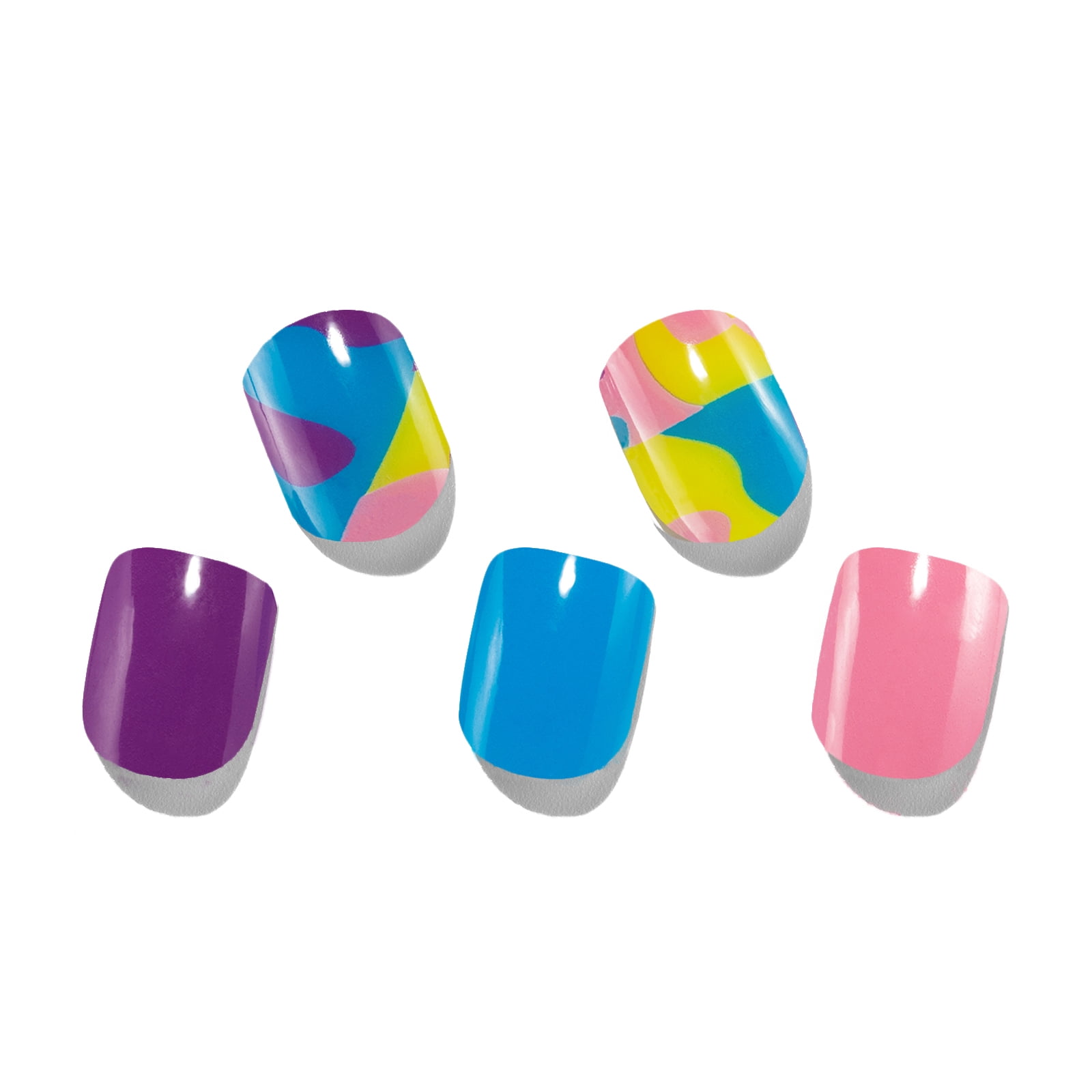 MOMSON Semi Cured Gel Nail Strips(Colorful Art Gallery), 20 Real Gel