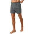 thumbnail image 4 of INSPIRE CHIC Men's Comfortable Breathable Cotton Mid-Waisted Striped Boxer Shorts 30 Dark Gray, 4 of 5