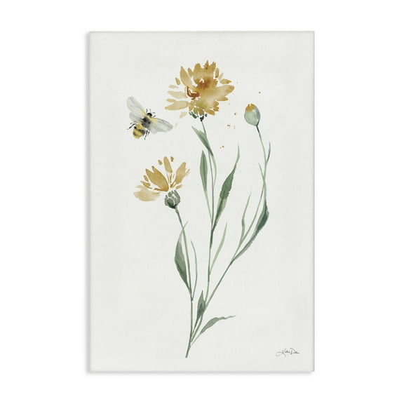 Stupell Industries Wild Honeybloom Flowers Botanical & Floral Painting Gallery Wrapped Canvas Art Print Wall Art, 16 x 24