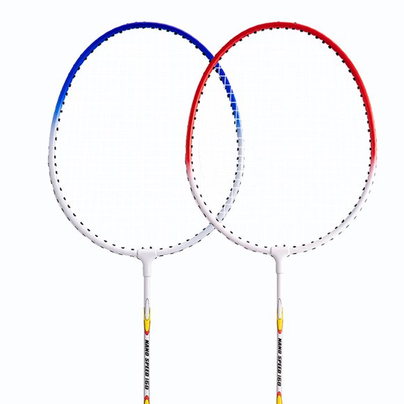 jinwen 2 Piece Badminton Racket Set Badminton Equipment Badminton Racket for Adults and 3xShuttlecock 1xBag