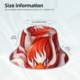 thumbnail image 3 of Xecao Red Sun Flame Fox Print Men and Women Night Reflective Hat Runner Cap Visor Bucket Hat Boonie Cap, 3 of 6