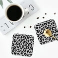thumbnail image 5 of Disketp Similar To Leopard Print Funny Coasters,6 Pcs Leather Coasters With Holder, Perfect Housewarming Hostess Gifts,Protect Furniture From Water Marks Scratch And Damage, 5 of 9