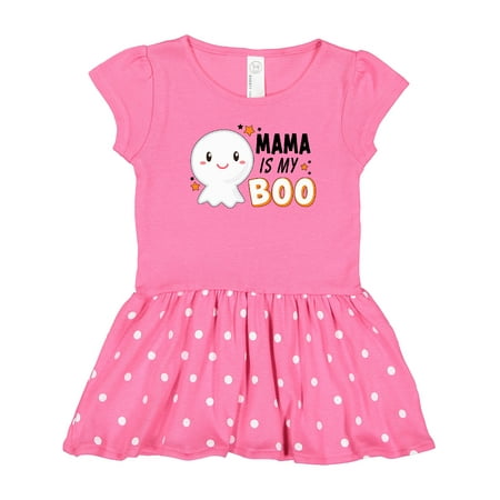 

Inktastic Mama is My Boo with Cute Ghost Gift Toddler Girl Dress