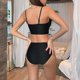 thumbnail image 5 of Gibobby Conjunto de Bikini para Mujer Trajes de baño de 3 piezas para mujer Conjunto de bikini con anillo halter(Negro,XL), 5 of 5