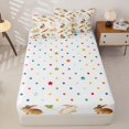 thumbnail image 4 of Homewish Cute Rabbit Farm Animal Zipper Full Size Comforter Sets with Fitted Sheet and 2 Pillowcases,Happy Easter Theme Zipper Bedding Set For Kids Girls,Reversible,4 Pieces, 4 of 7