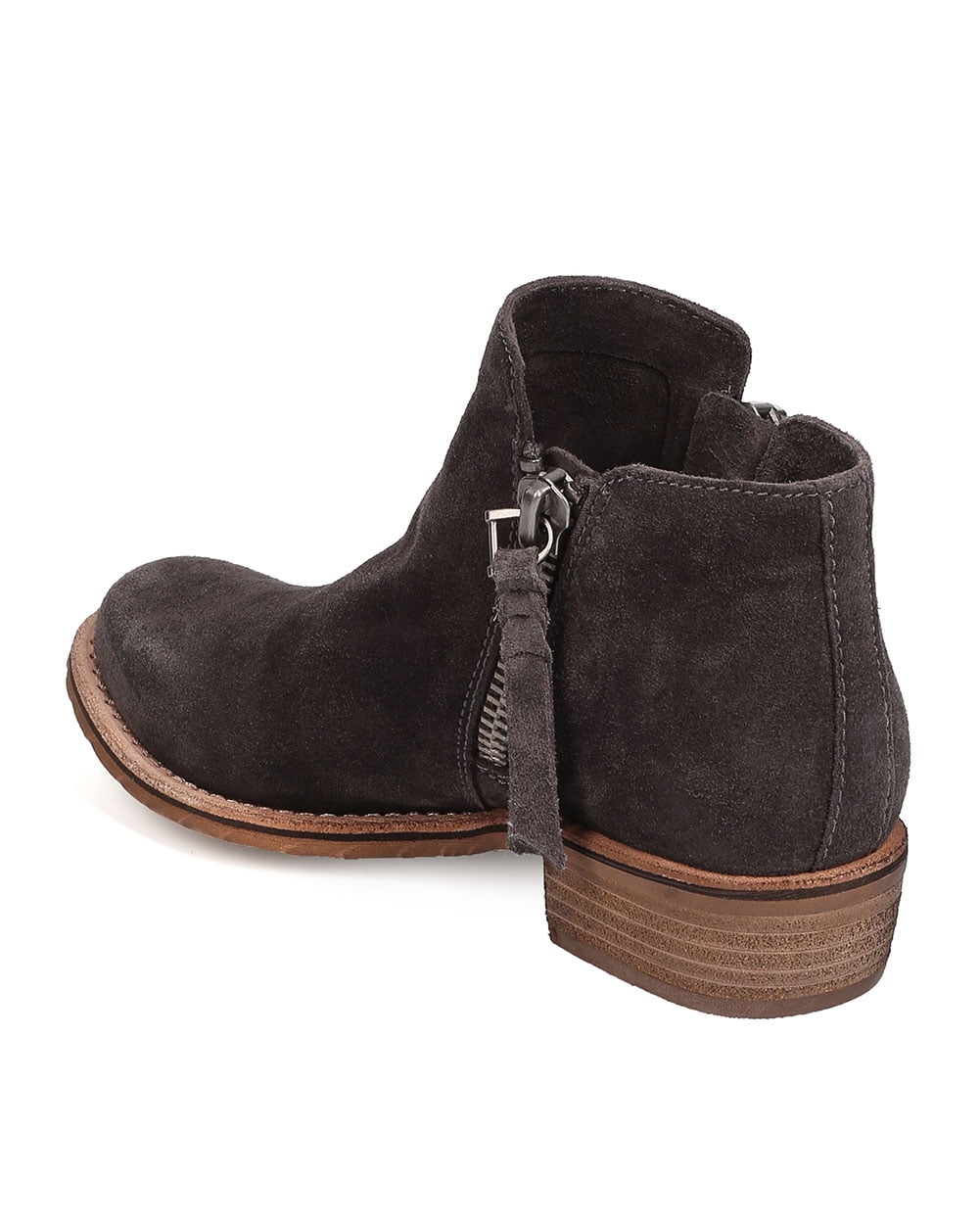 New Women Dolce Vita Sutton Suede Dual Zipper Stacked Heel Ankle Bootie Walmart