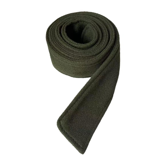 Cinturón de abrigo de lana para mujer, moderno, versátil, largo, chaqueta de viaje. Verde