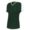 thumbnail image 2 of Alleson Athletic 558VW Womens V Neck Fastpitch Jersey - Forest White, 2 of 2