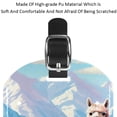 thumbnail image 4 of Square 2Pack PU Leather Alpaca Cruise Luggage Tag with Privacy Cover and Name ID Tag for Travel Handbags Backpacks Luggage Tags, 4 of 6