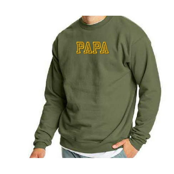 PAPA Embroidered Sweatshirt, Pullover, Personalized Crewneck, Embroidery, Personalized Gift , Personalized Sweatshirt , Matching Crewneck