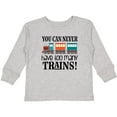 thumbnail image 3 of Inktastic Toy Train Never Have Too Many Trains Boys or Girls Long Sleeve Toddler T-Shirt, 3 of 5