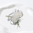 thumbnail image 3 of TNOBHG Wedding Wrist Bracelet Wedding Bracelet Forest Style Breast Flower Faux Peral Tassel Bow Fake Floral Decor Wrist Flower Wedding Party Prom Bridesmaid, 3 of 8