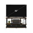 thumbnail image 5 of Furinno JAYA Large TV Stand for up to 55-Inch TV with Storage Bin, Amber Pine/Black/Black, 5 of 5