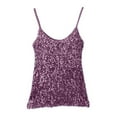 thumbnail image 5 of ZyeKqe Sequin Camisole Tops for Women Spaghetti Strap Sleeveless Shirts Scoop Neck Going out Tops Sparkly Glitter Party Top, 5 of 5