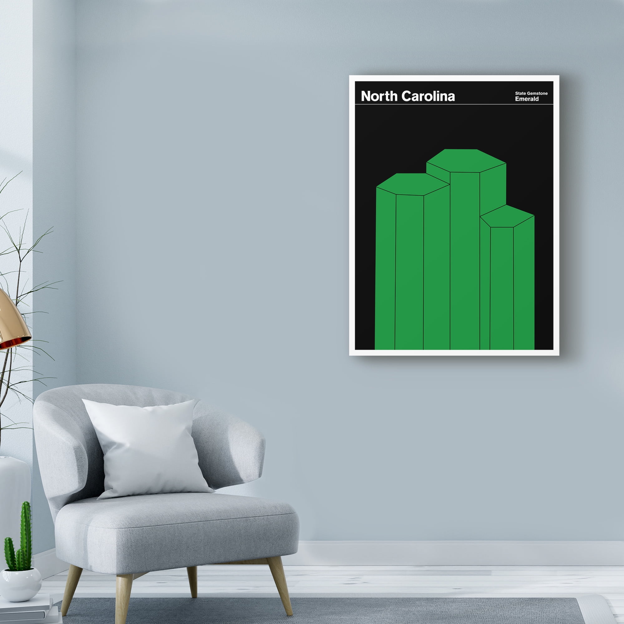 Trademark Fine Art 'North Carolina Emerald' Canvas Art by Print Collection - Artist