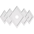thumbnail image 1 of Ekena Millwork CMP38X25ZE-04000 4 in. ID x 11.75 in. Rectangle Zoe Architectural Grade PVC Contemporary Ceiling Medallion, 1 of 1