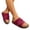 01-Wine, variant on Sandals Women,Women's Round Toe Velcro Strap Casual Slide Sandals,Beige,37