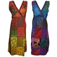 Mogul Bohemian Gypsy Chic Cotton Printed Hippy Summer Style Long Dresses