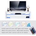 DMAITH Floating TV Stand with LED Lights for 55/60/65/70 Inch TV, Wall