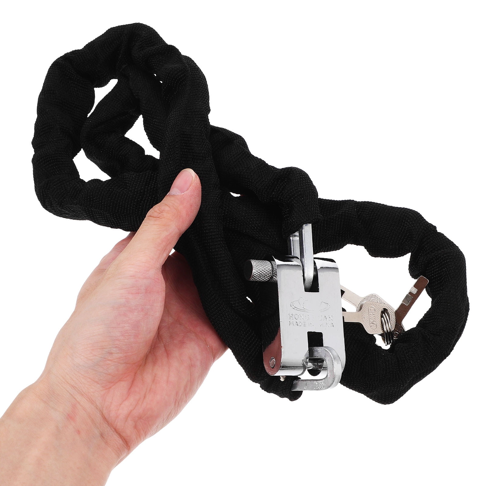 WESIEVYA Bike Chain Lock 1Set Manganese Steel Security Protect from Theft for Motorcyclists 47.2x0.8x0.8in