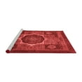 thumbnail image 2 of Ahgly Company Machine Washable Indoor Square Abstract Red Modern Area Rugs, 5' Square, 2 of 4