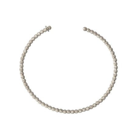 - Diamond Cut Bead Bangle Bracelet
