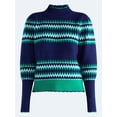thumbnail image 5 of Free Assembly Women's Fair Isle Sweater with Puff Sleeves, Midweight, Sizes XS-XXL, 5 of 5