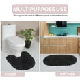 thumbnail image 5 of Home Weavers Hampton Crochet Bath Mat 100% Cotton Bathroom Rugs Set, Washable Rug, Thick Extra Soft and Absorbent bath Rug, Kitchen Mat, Bath Mat Set, Bath Floor Mat Reversible, 20"x20" Contour, Gray, 5 of 6