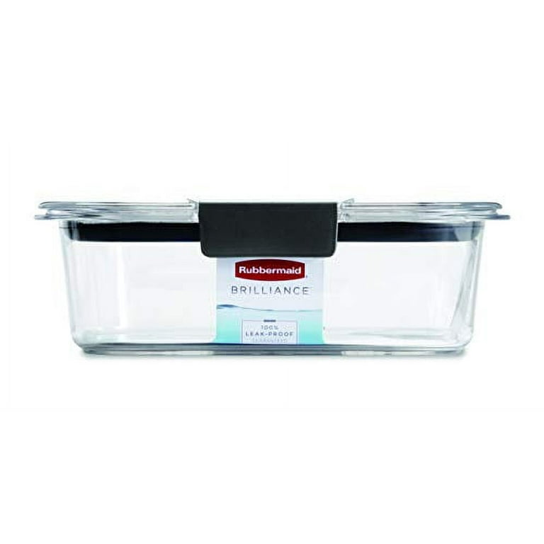 Rubbermaid Brilliance Food Storage Containers, 3.2 Cup 5 Pack, Leak-Proof,  BPA Free, Clear Tritan Plastic - Walmart.com