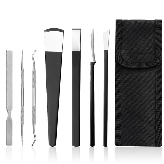 GIRACOA 7 Pieces Professional Pedicure Knife, Pedicure Knife with Storage Bag Pedicure Tool Scalpel Podiatrist for Calluses Stainless Steel Callus Blades for Feet