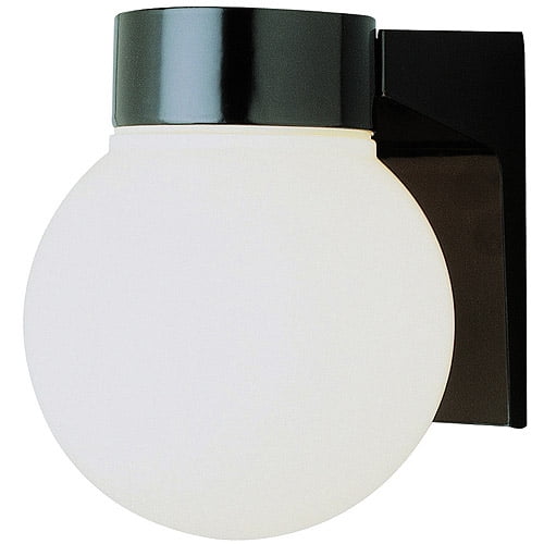 BelAire Metro Regent 6" Globe Outdoor Wall Light, Black