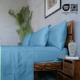 thumbnail image 5 of Home Prides | 300 Thread Count | 100% Cotton 1 Flat TWIN Sheet (Air Blue) | Sateen Weave | Oeko-Tex Certified, 5 of 6