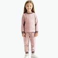 thumbnail image 1 of Cowsor Kids Lounge Set Long Sleeve Neck and Long Pants Two Piece Soft Sleepwear Outfits, 1 of 5