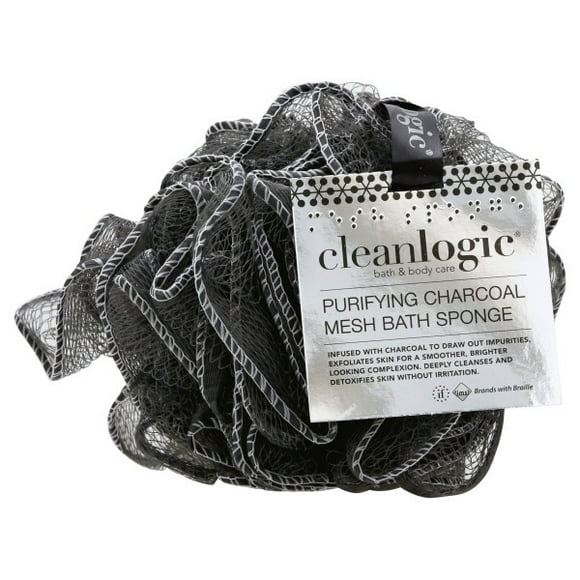 Cleanlogic Esponja de baño de malla de carbón purificante Clean Logic 1 Ea, 1 unidad