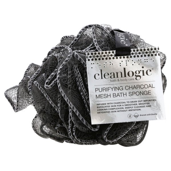 Cleanlogic Esponja de baño de malla de carbón purificante Clean Logic 1 Ea, 1 unidad