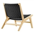 thumbnail image 4 of Modway Saoirse Woven Rope Wood Accent Lounge Chair in Natural Black, 4 of 9