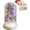 thumbnail image 5 of Lily Of The Valley Lamp, Led Table Lamp For Bedroom, Flower Table Lamp, Flower In Glass Lampshade, Bedside Desk Lamp, Artificial Flower Lamp For Bedro, 5 of 5