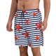 thumbnail image 2 of Fotbe Starfish Navy Blue Stripe Trajes de Baño Estampados para Hombre, Shorts de Verano de Secado Rápido, Ropa de Playa, Bañadores-Large, 2 of 6