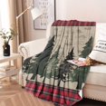thumbnail image 2 of Red and Green Christmas Pattern Round Blanket,Comfortable Soft Flannel Throw Blanket,All Season,Warm Lightweight Blankets for Sofa Bed Couch Living Room Chair 47"x47", 2 of 5