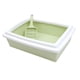 thumbnail image 5 of Caja de arena para gatos Yinane orinal rectangular duradero antisalpicaduras fácil de limpiar con inodoro para gatitos fruta verde, 5 of 8