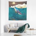thumbnail image 1 of Tapestry Marine Life Whale Sun Wall, 150 x 100 cm, microtela, 1 of 3