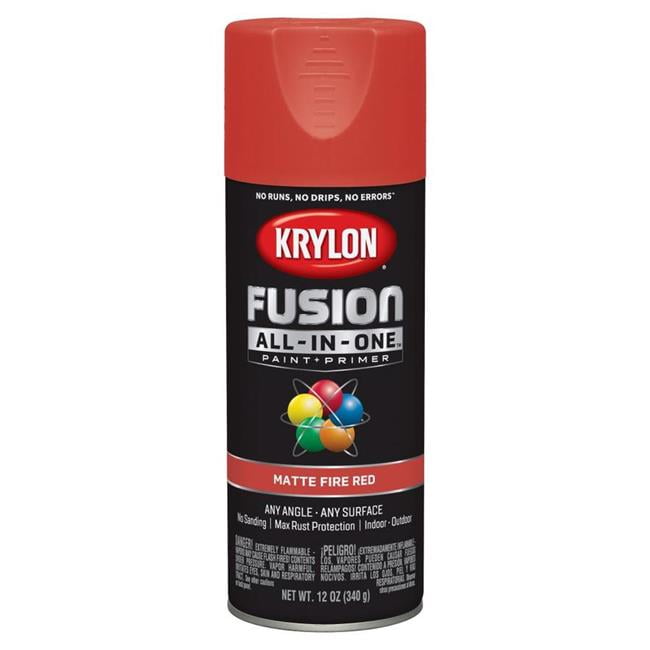 Krylon Matte Spray Paint, Fire Red, 12 Oz.