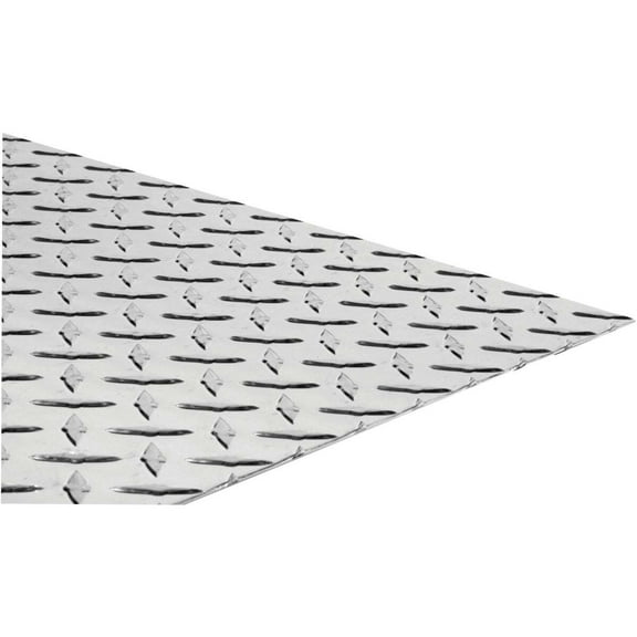 Stanley Hardware N316364 4221BC 24" x 12" Diamond Plate 1/10 Gauge Polished Aluminum Finish