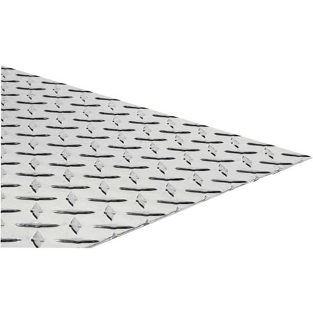 Stanley Hardware N316364 4221BC 24" x 12" Diamond Plate 1/10 Gauge Polished Aluminum Finish