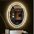 thumbnail image 5 of LUVODI 28 x 20 inch Oval LED Bathroom Mirror Anti-Fog 3 Colors Light Dimmable Wall Mounted Lighted Bathroom Vanity Mirror, 5 of 19
