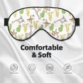 thumbnail image 3 of PAYOHTO Cute Cactuses Monkeys Giraffe Soft Sleep Mask Comfort Pure Silk Eye Cover for Travel Office Camping, 3 of 7