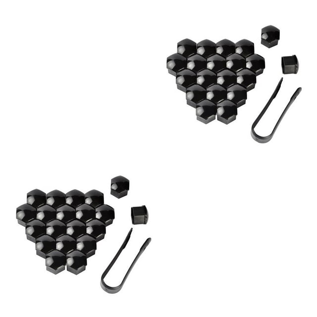 Scienceny Paquete de 20 tapas para tuercas de rueda de coche, cubierta de cabeza de tornillo de cubo de coche antioxidante Exterior Universal, tuercas de Negro 17 mm 2piezas Scienceny CBP191744