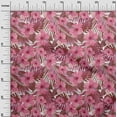 thumbnail image 3 of oneOone Silk Tabby Pink Fabric Tropical Floral Sewing Craft Projects Fabric Prints By Yard 42 Inch Wide, 3 of 4