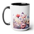 thumbnail image 2 of GCO Large Floral Coffee Mug 15oz Ceramic Tea Cup Gift For Mom, 2 of 4