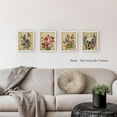 thumbnail image 2 of Vintage Butterfly Floral Wall Art Poster Prints Set of 4, Floral Wall Art, Retro Wildflower Artwork Printing Posters Wall Decor, Butterfly Flowers Prints for Living Room Bedroom 8”x10” Unframed, 2 of 6